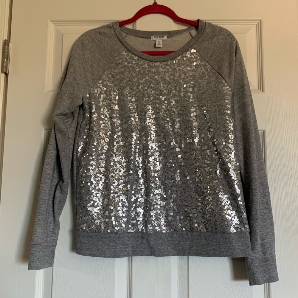 Old Navy Grey Sequence Sweater Size M